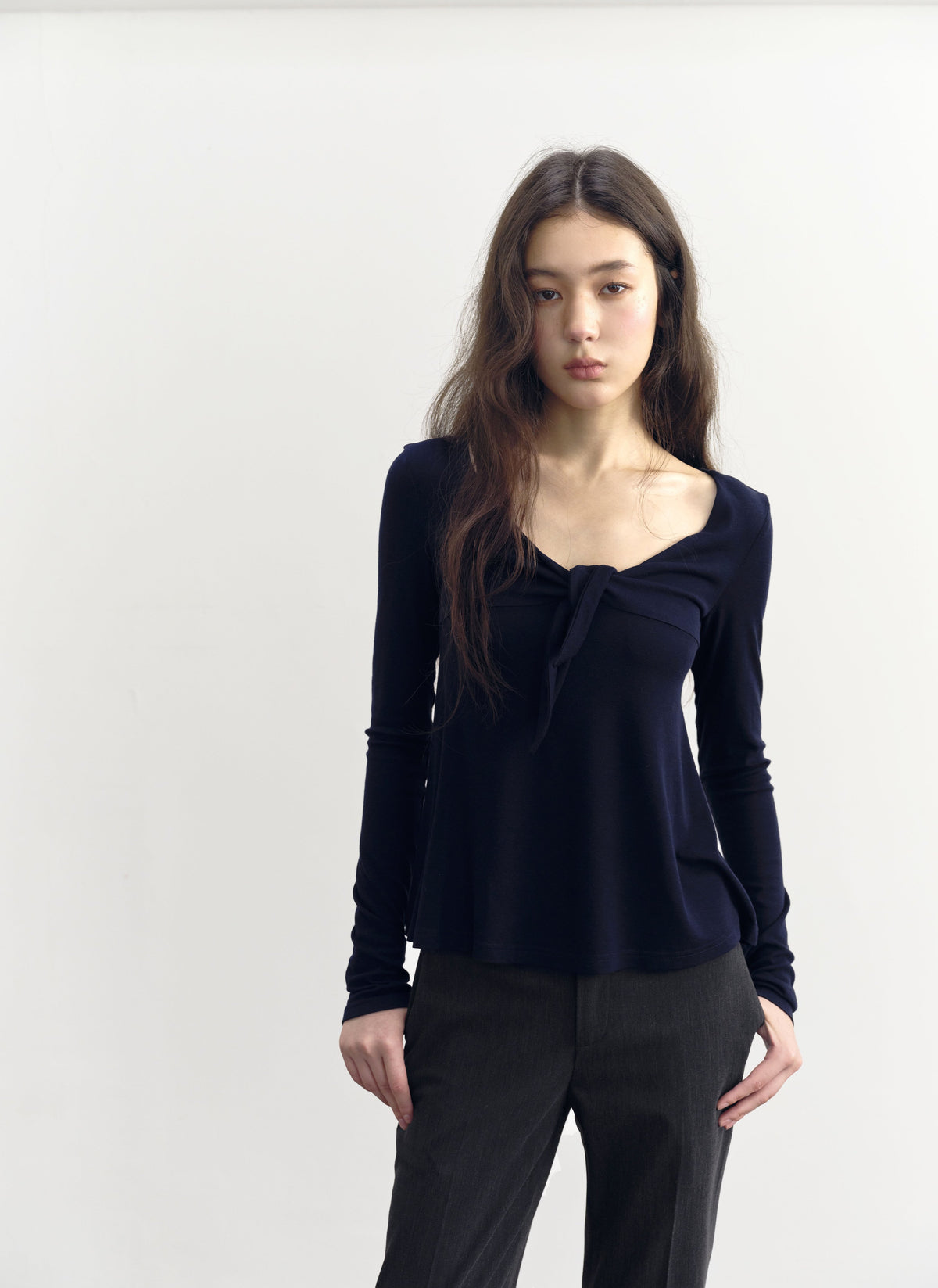 Knot Front Sculpted Top