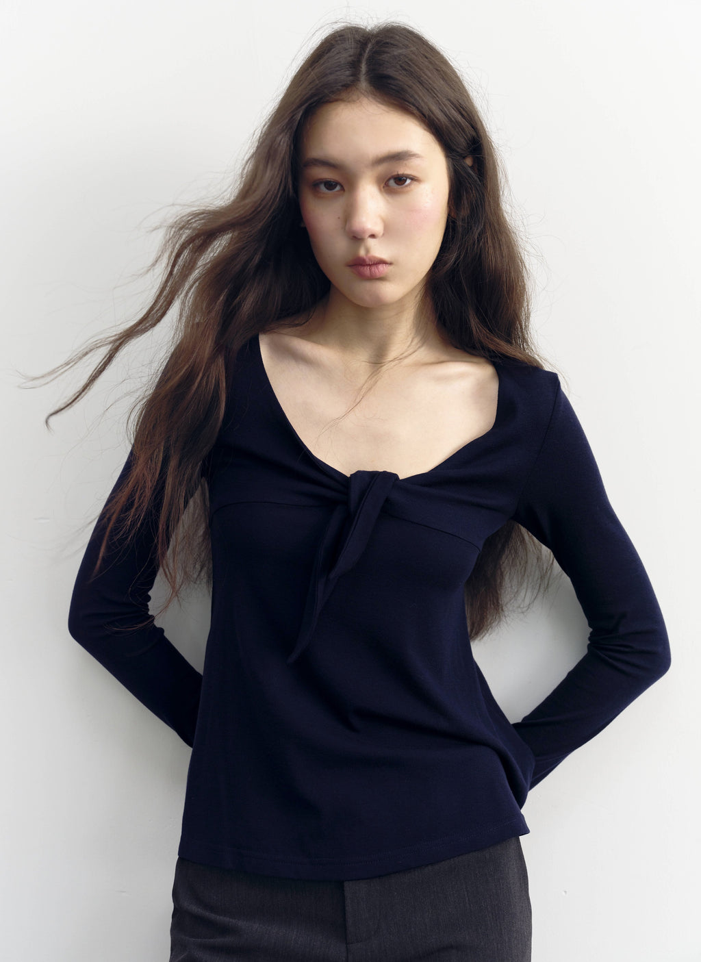 Knot Front Sculpted Top