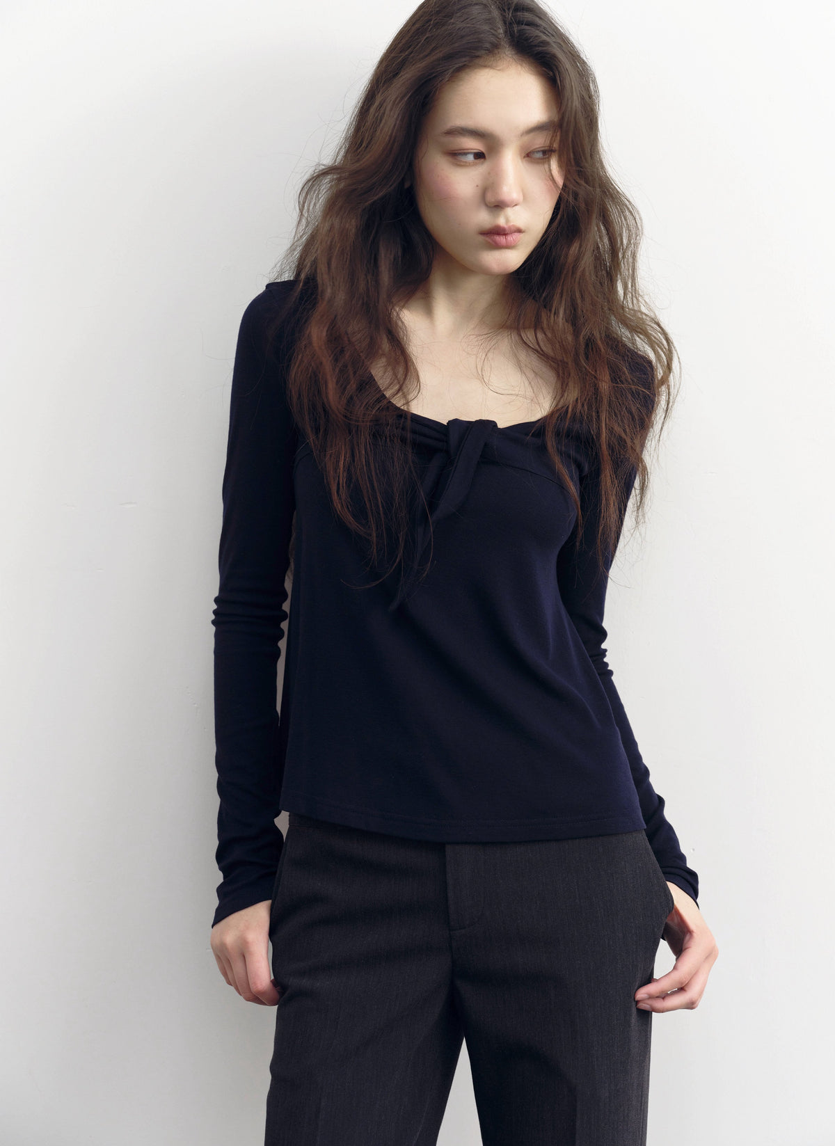 Knot Front Sculpted Top