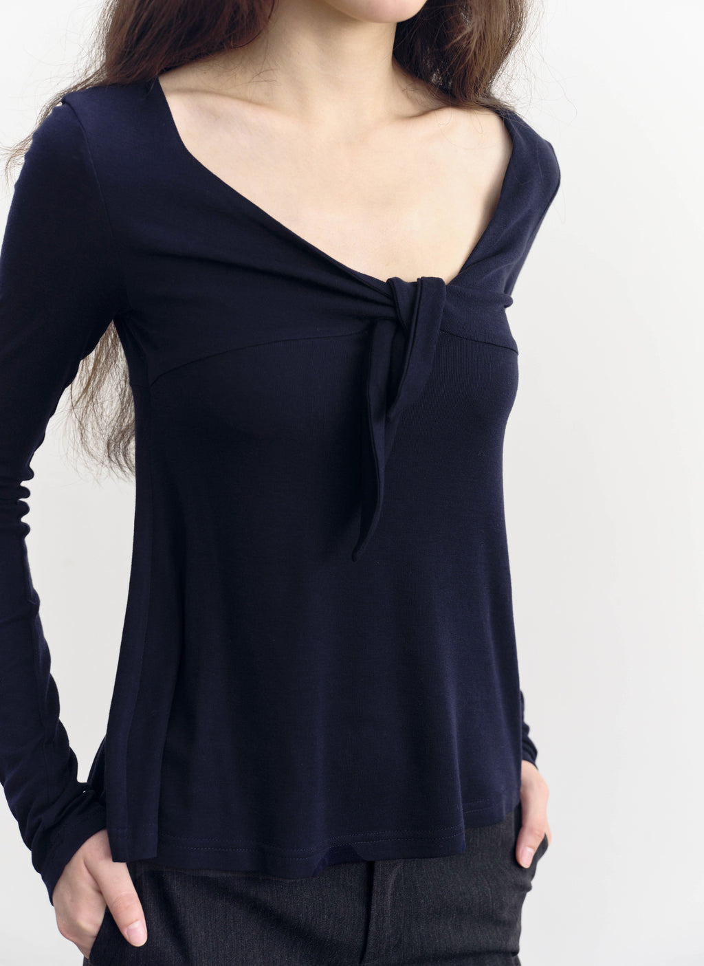 Knot Front Sculpted Top
