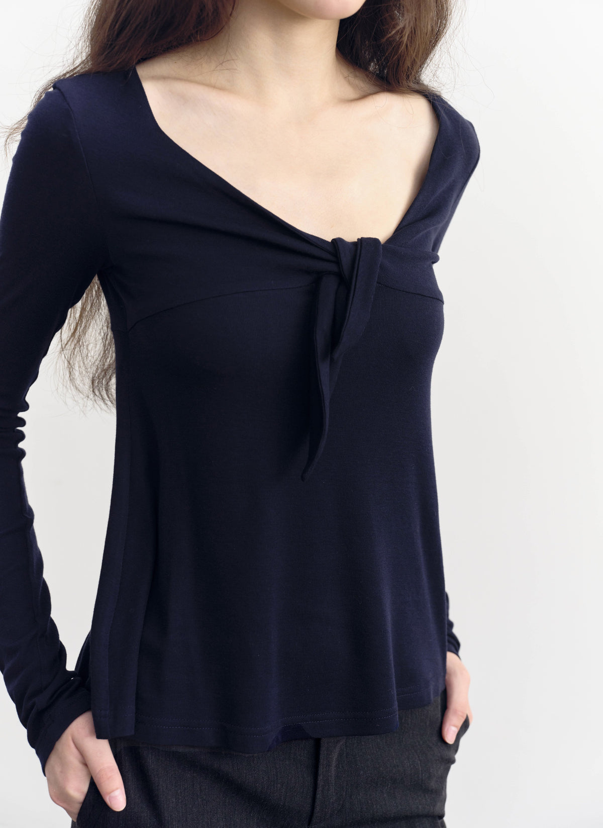 Knot Front Sculpted Top