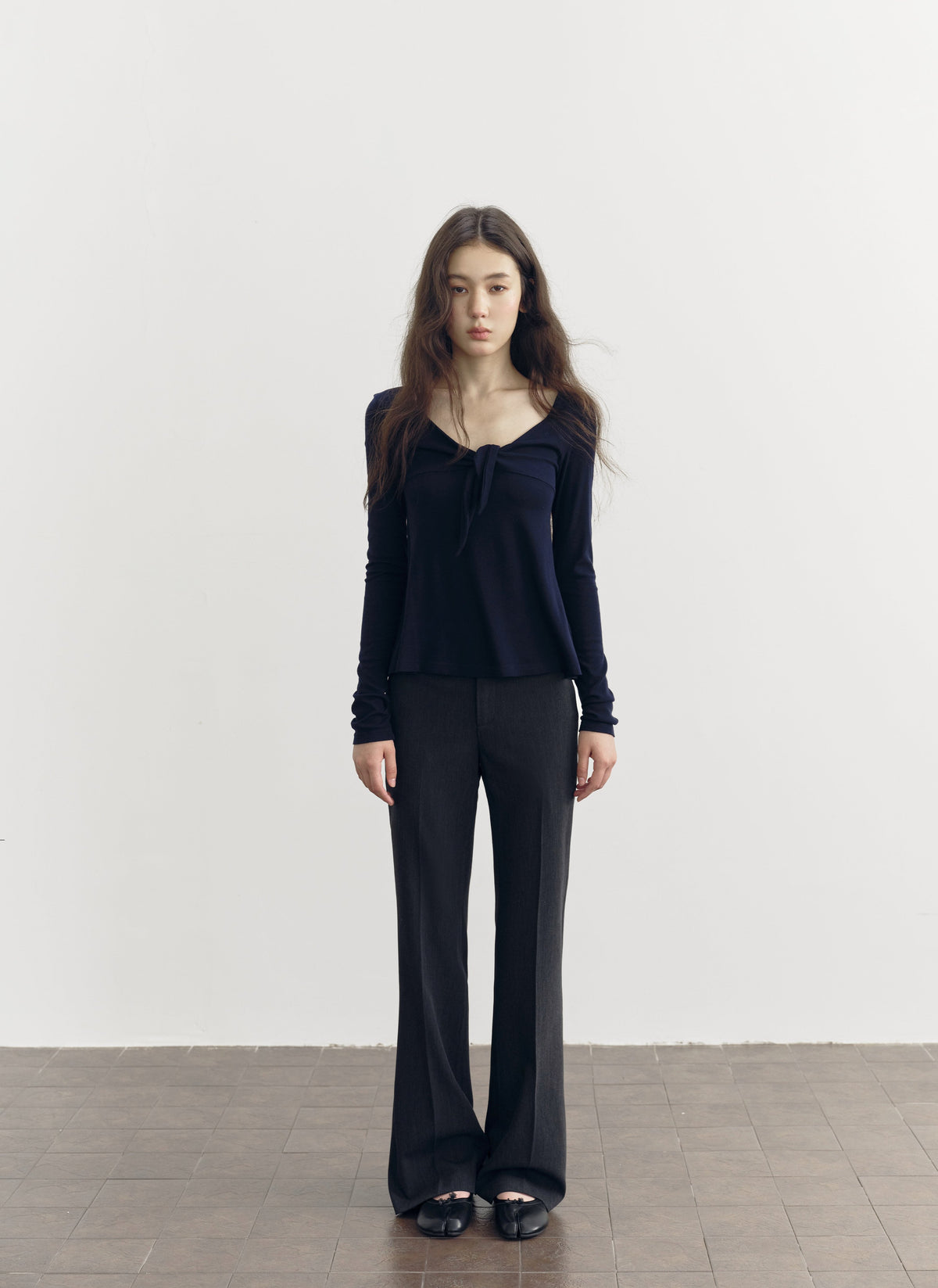 Low Waist Button Flare Pants