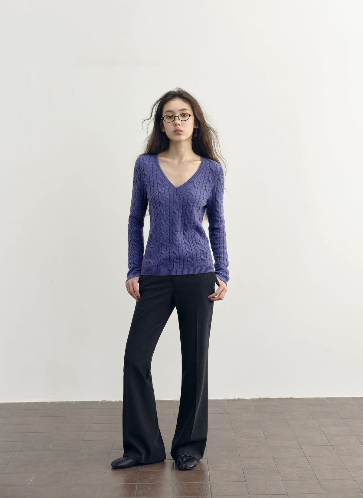 Low Waist Button Flare Pants