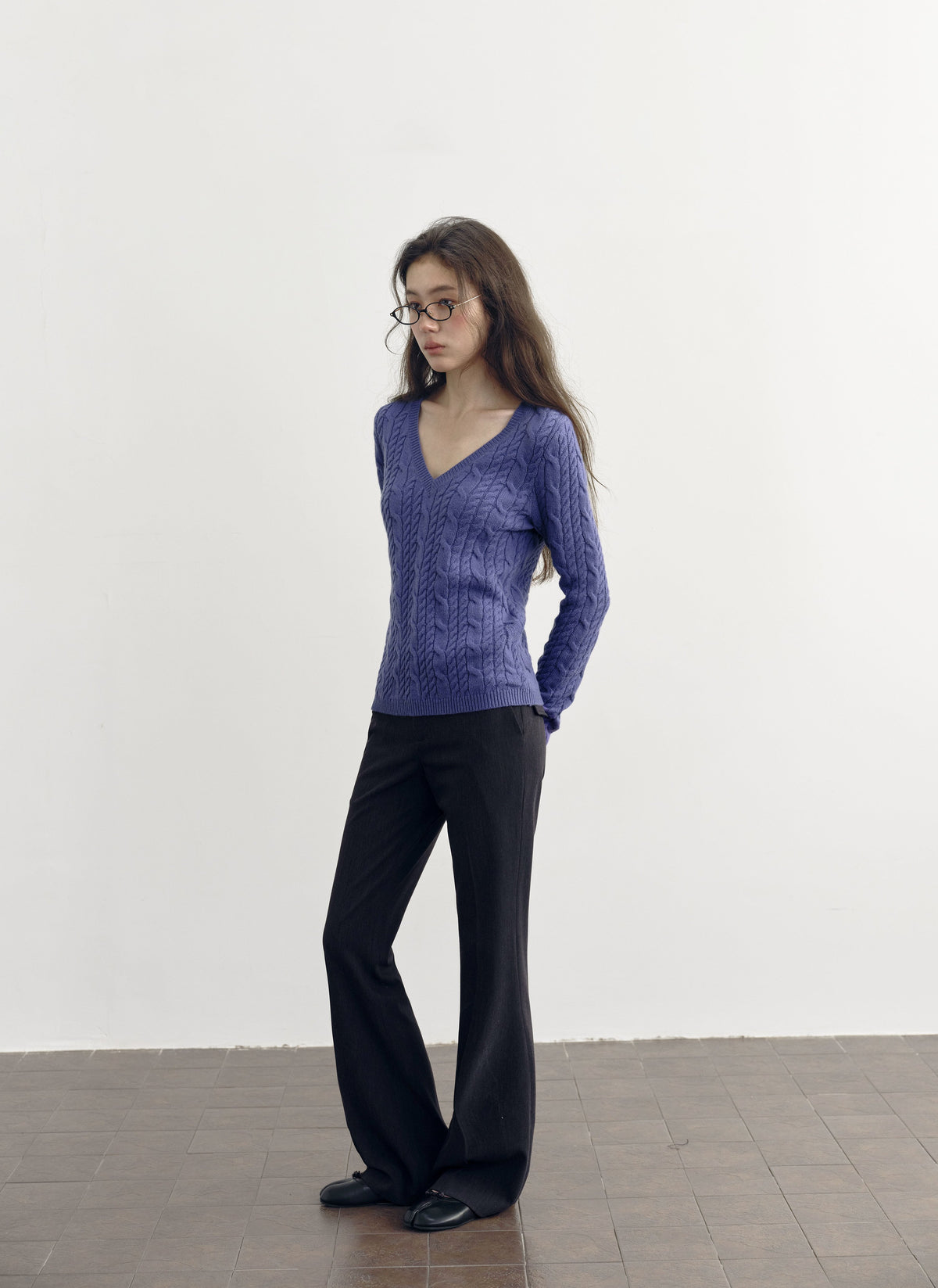 Low Waist Button Flare Pants
