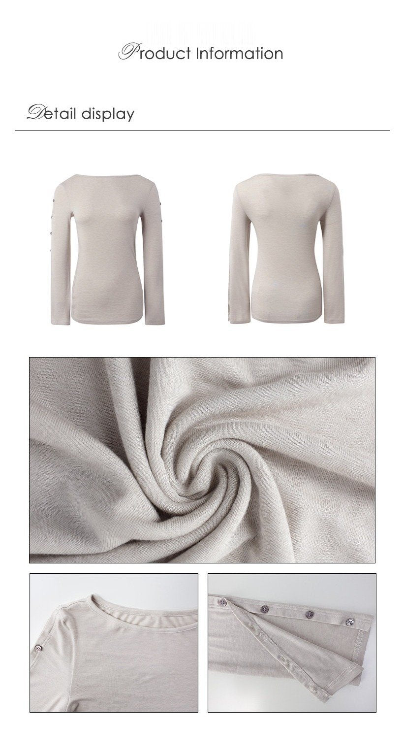 Buttoned Flare Sleeve Top