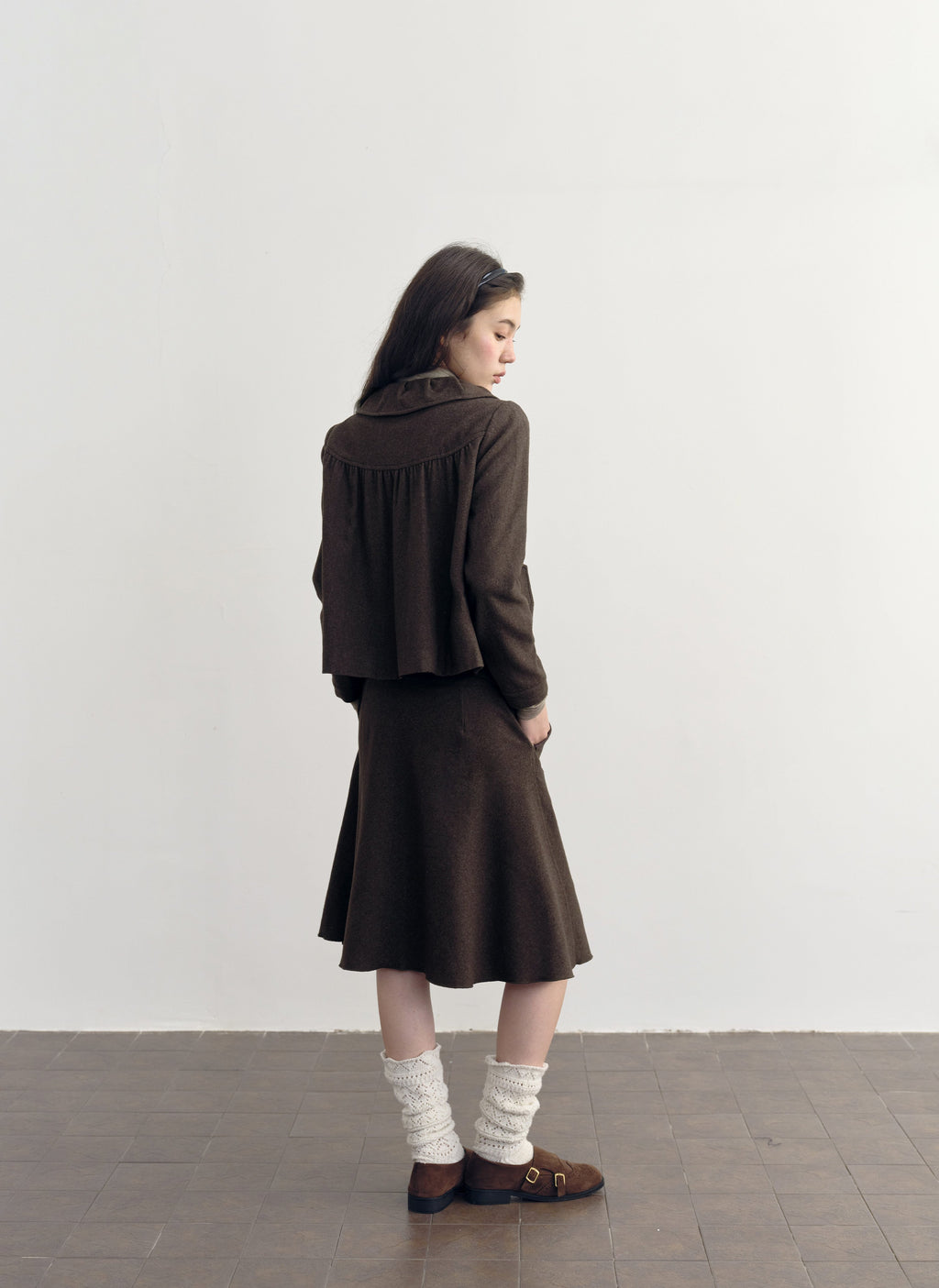 Chestnut Flap A-Line Skirt