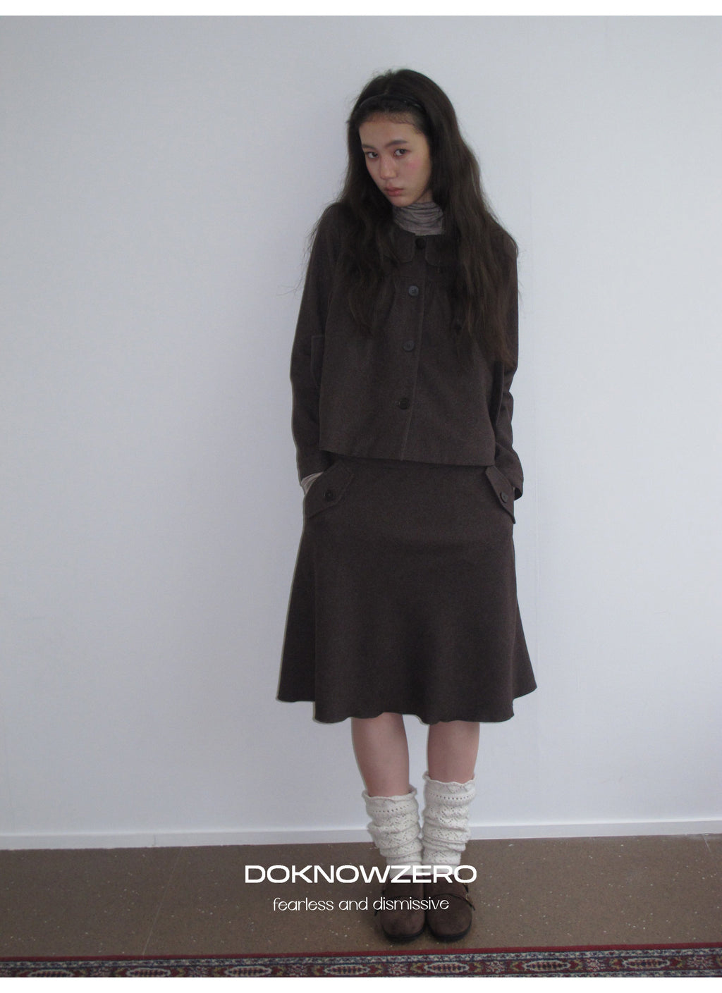 Chestnut Flap A-Line Skirt