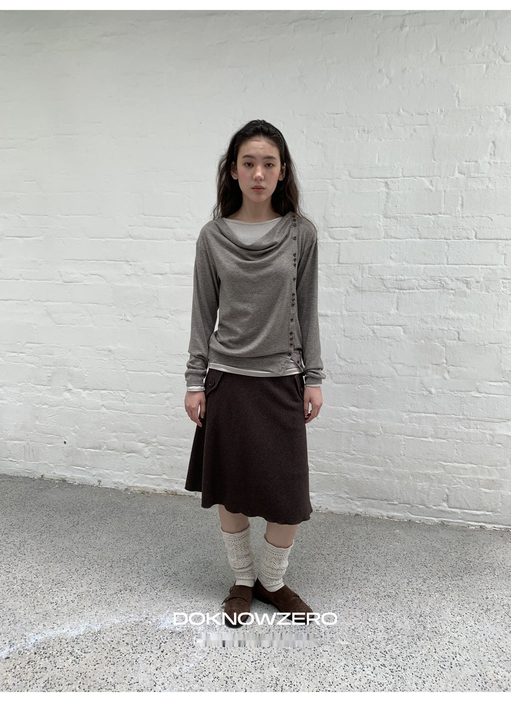 Asym Button Wrap Top