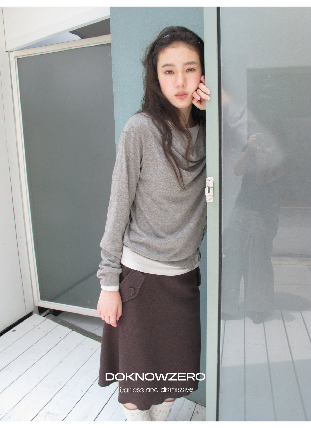 Asym Button Wrap Top