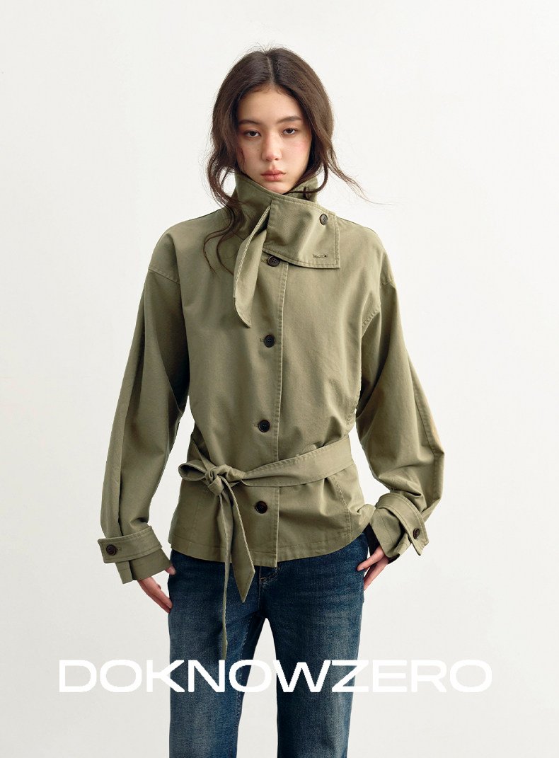 Low Waist Belted Field Jacket