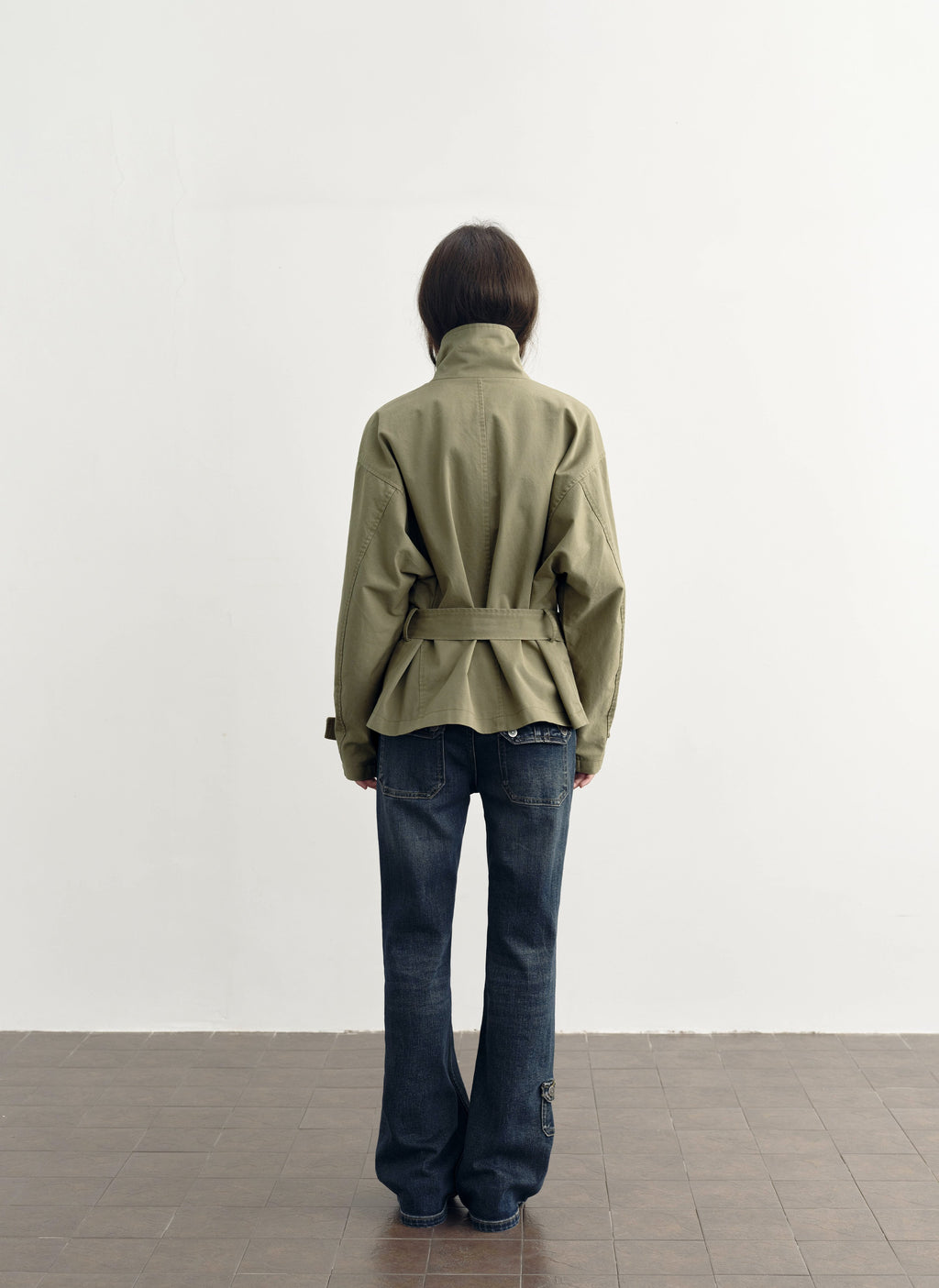 Low Waist Belted Field Jacket