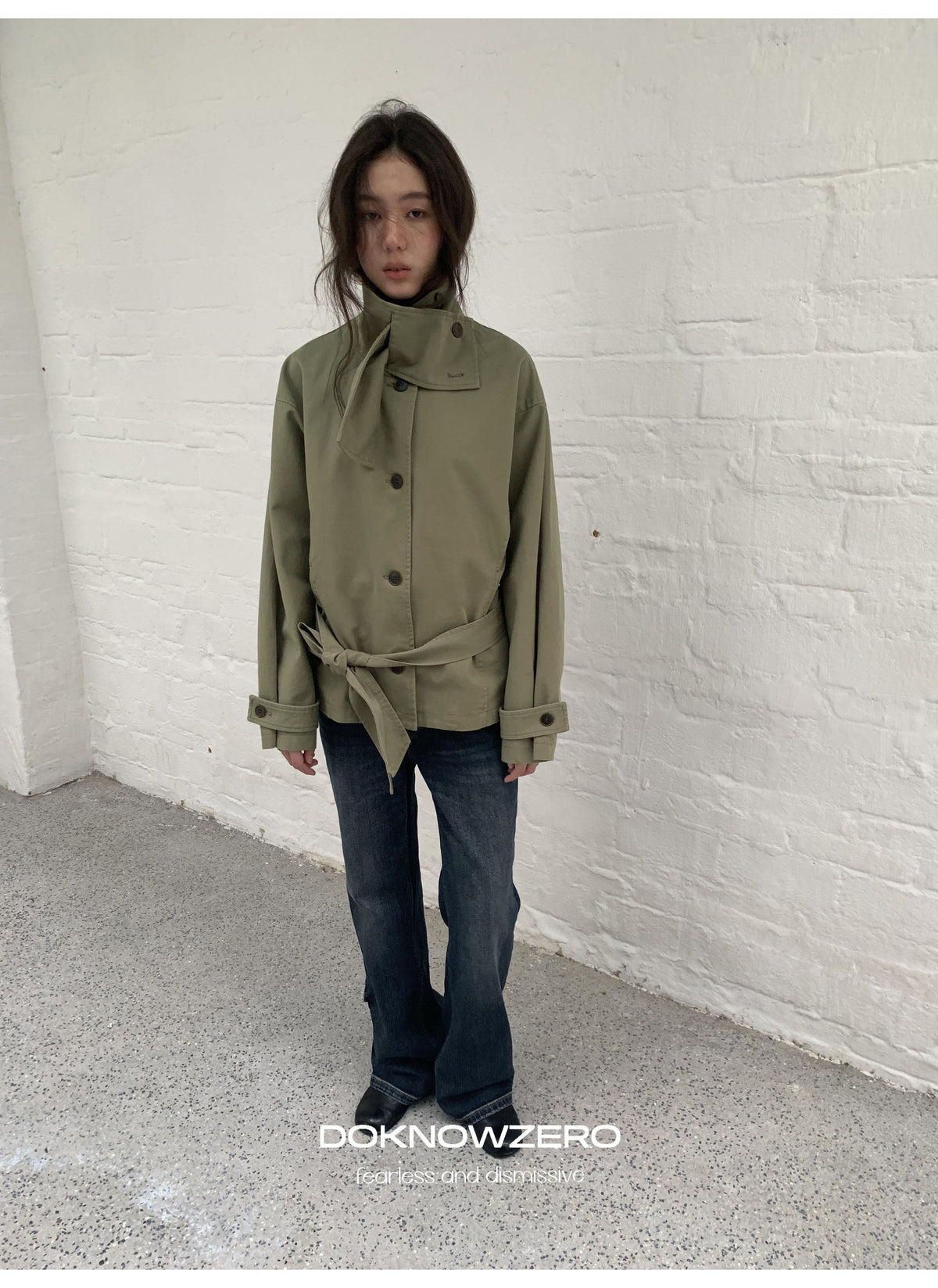 Low Waist Belted Field Jacket