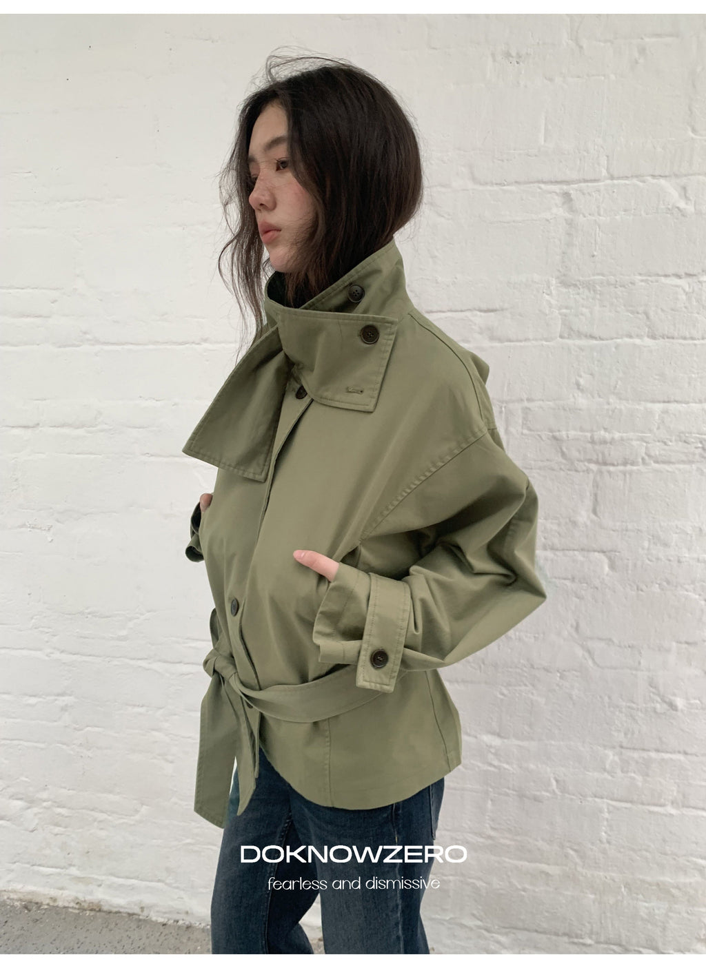 Low Waist Belted Field Jacket