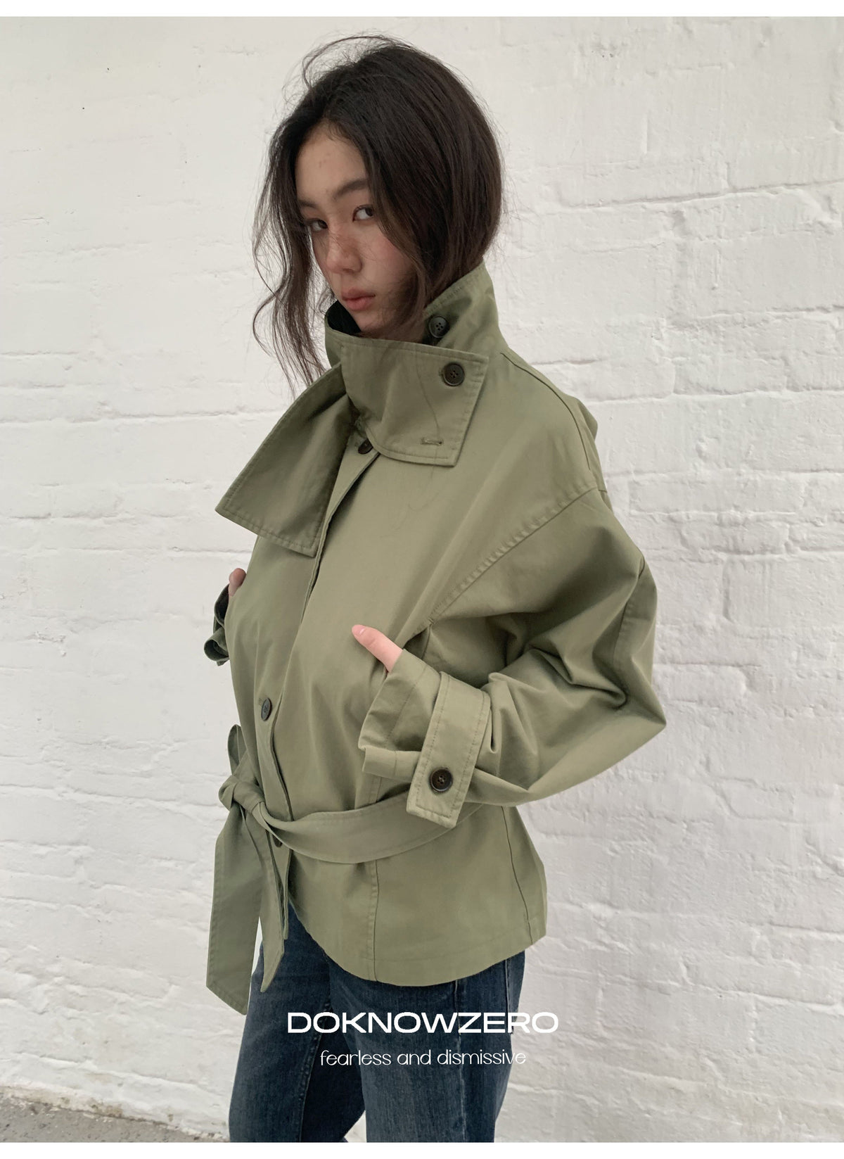 Low Waist Belted Field Jacket