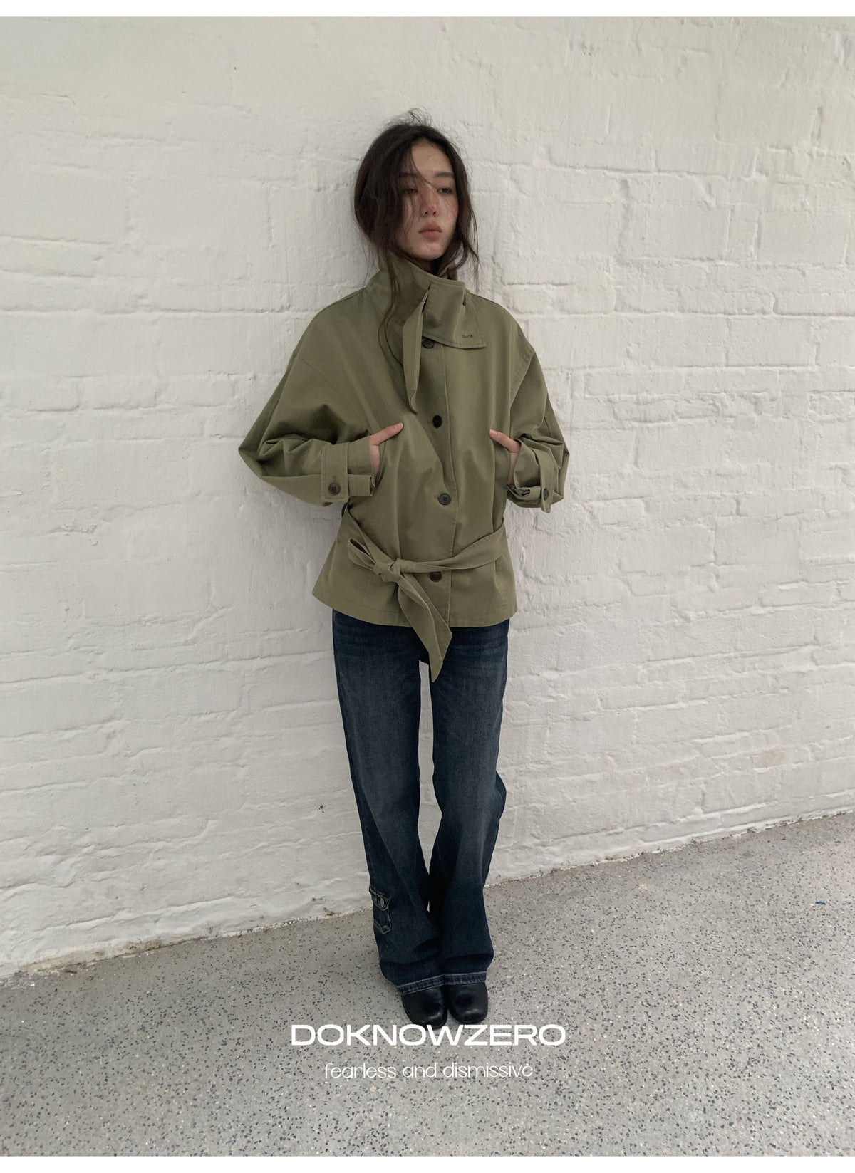 Low Waist Belted Field Jacket