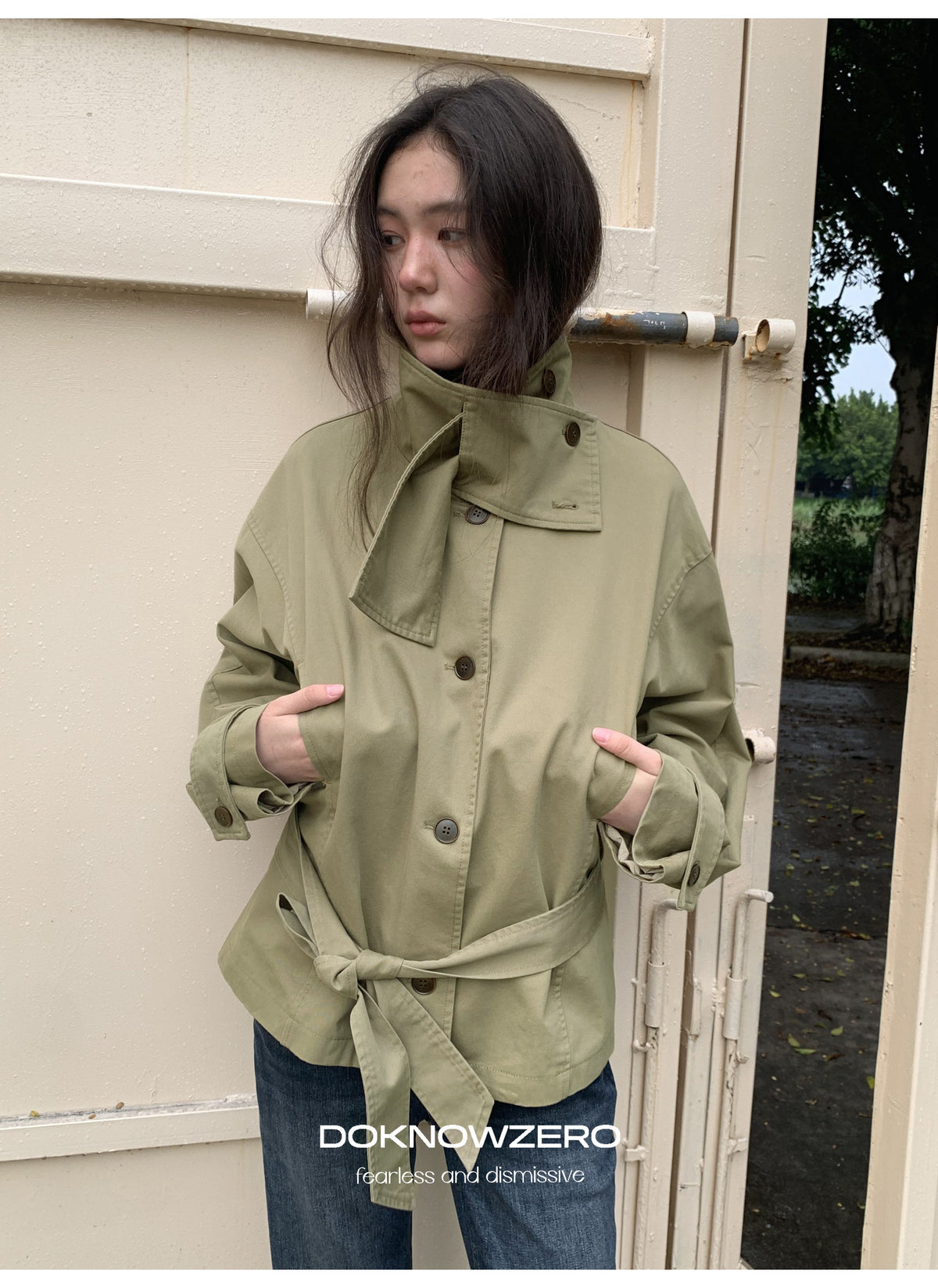 Low Waist Belted Field Jacket