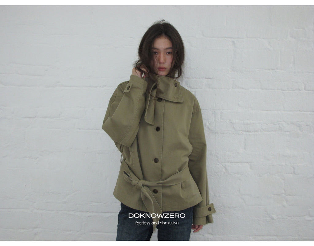 Low Waist Belted Field Jacket