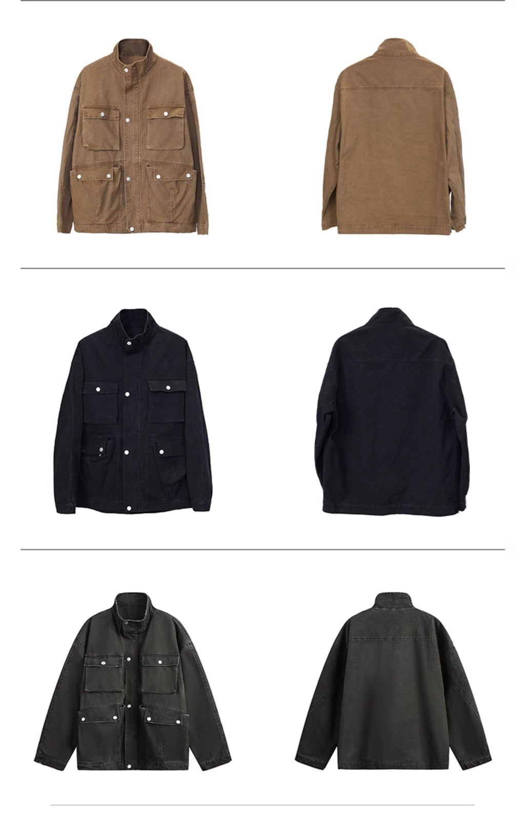 Washed Utility Pocket Jacket (2color)