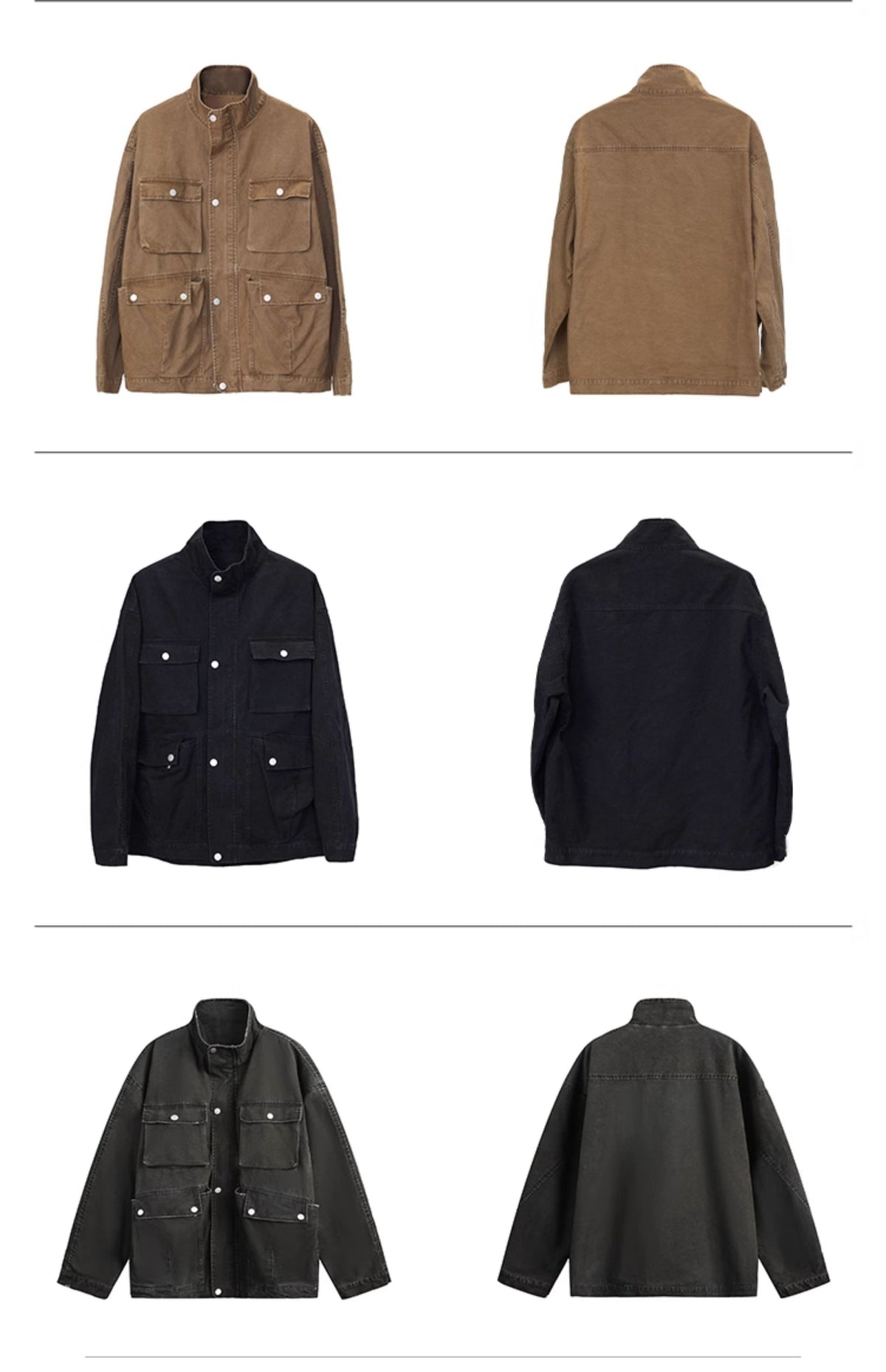 Washed Utility Pocket Jacket (2color)
