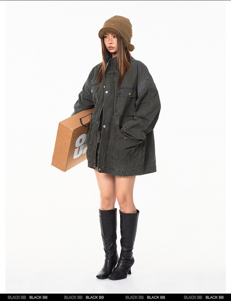 Washed Utility Pocket Jacket (2color)