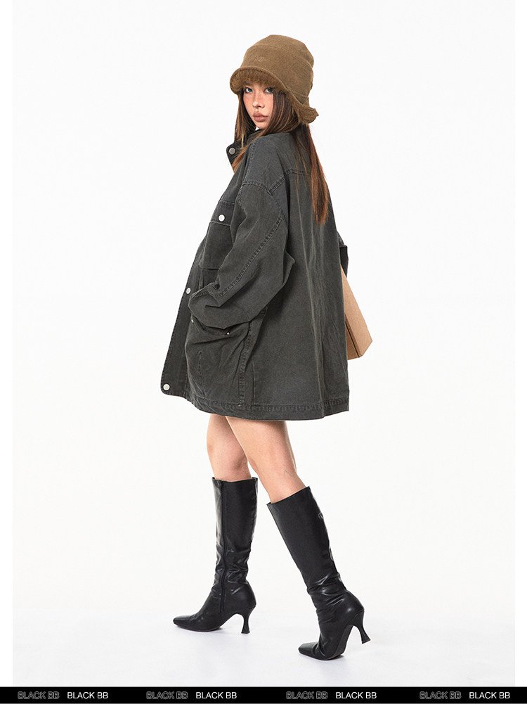 Washed Utility Pocket Jacket (2color)