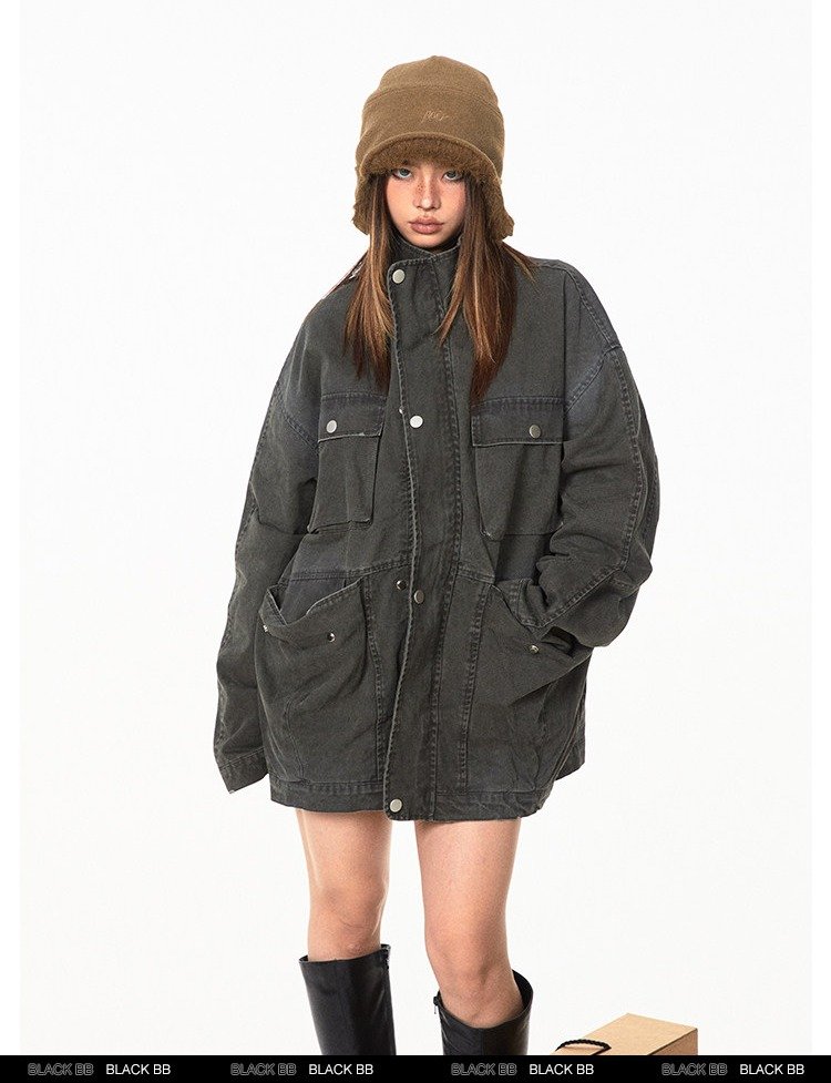 Washed Utility Pocket Jacket (2color)