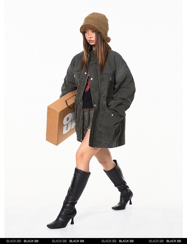 Washed Utility Pocket Jacket (2color)