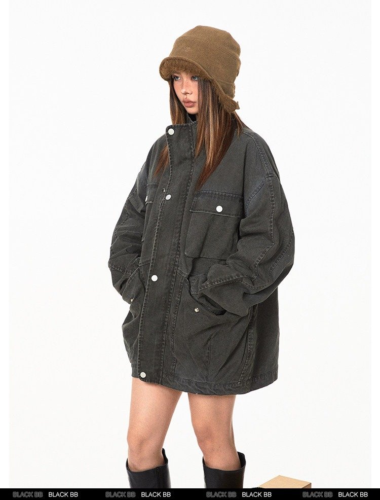 Washed Utility Pocket Jacket (2color)