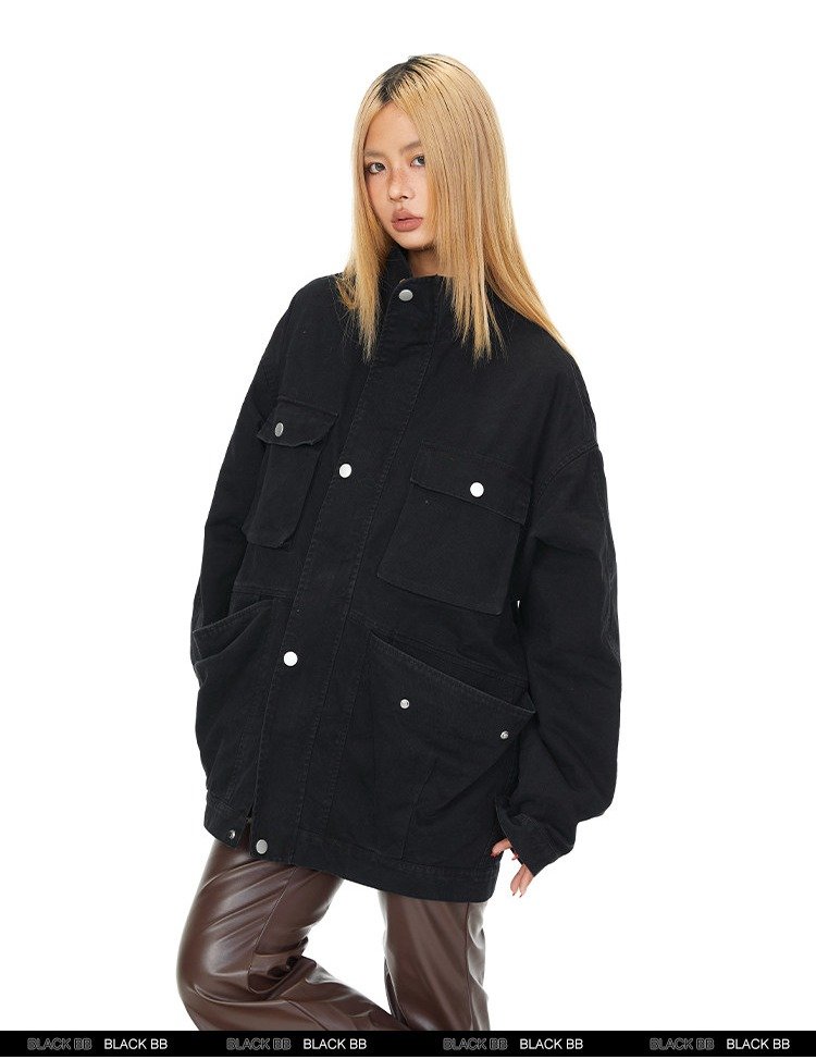 Washed Utility Pocket Jacket (2color)