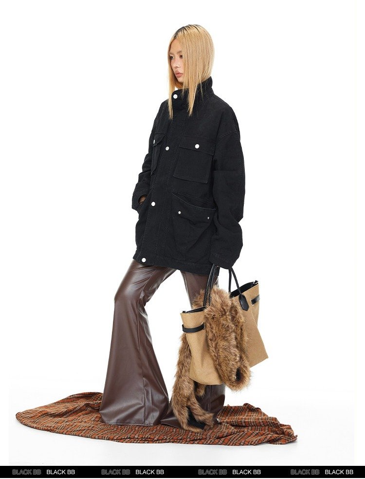 Washed Utility Pocket Jacket (2color)
