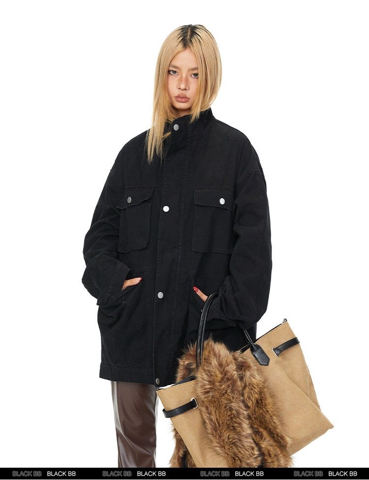 Washed Utility Pocket Jacket (2color)