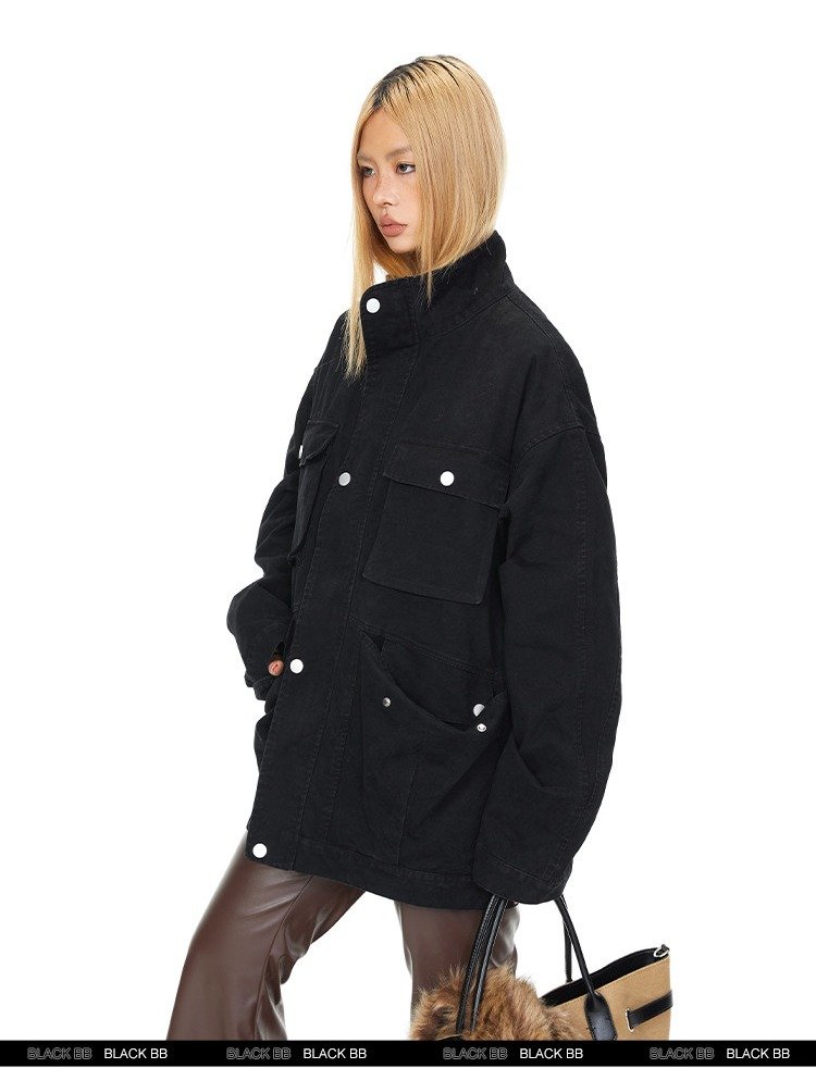 Washed Utility Pocket Jacket (2color)