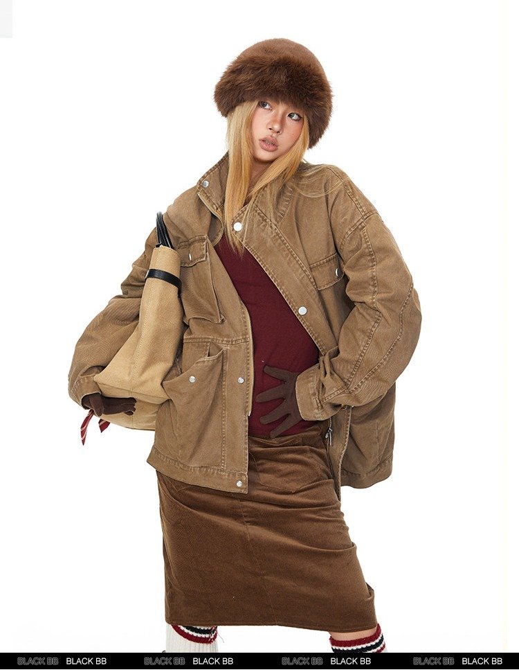 Washed Utility Pocket Jacket (2color)