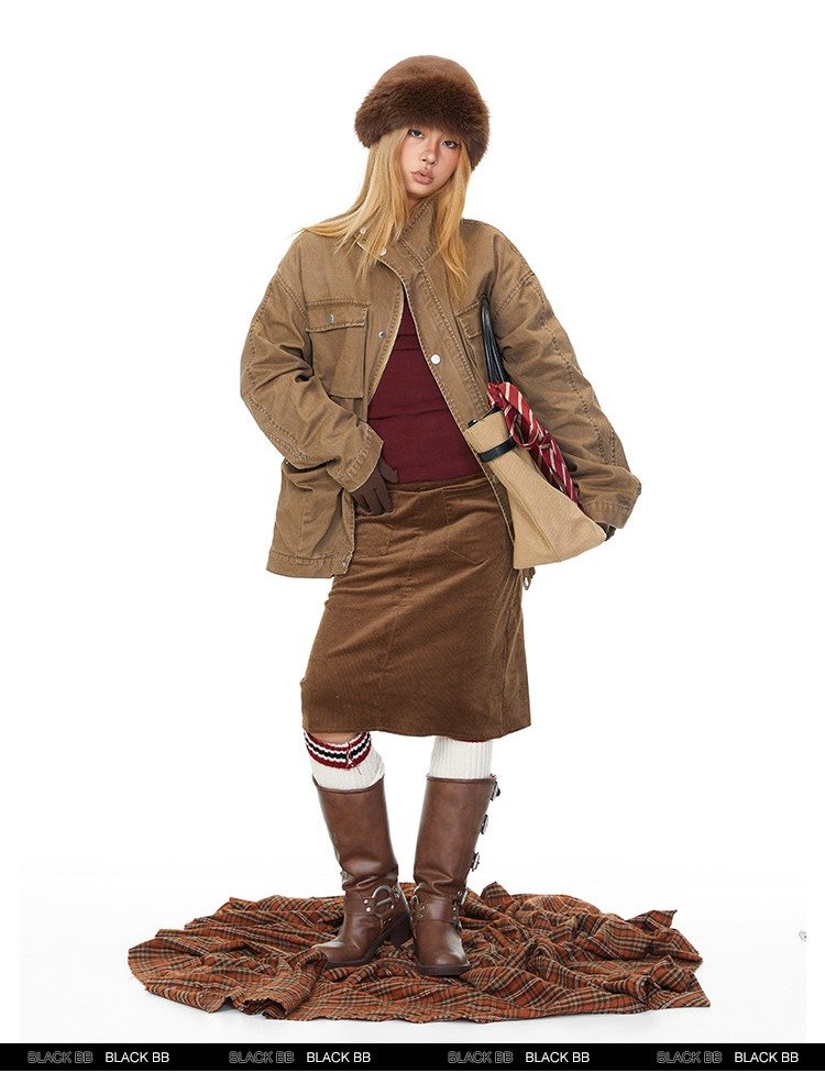 Washed Utility Pocket Jacket (2color)