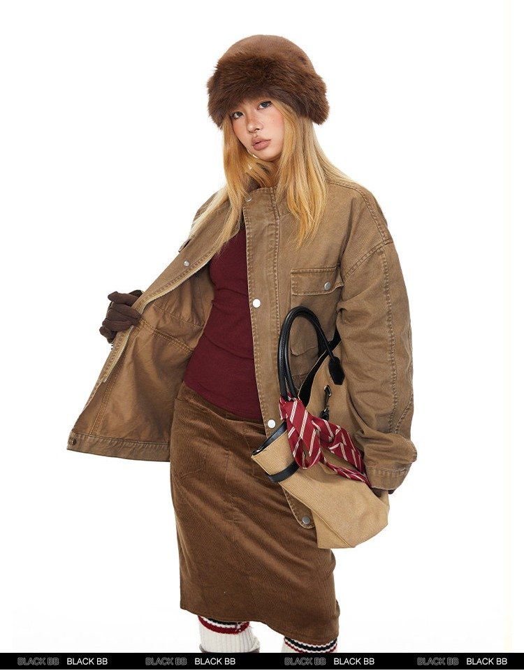 Washed Utility Pocket Jacket (2color)