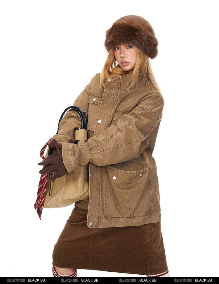 Washed Utility Pocket Jacket (2color)