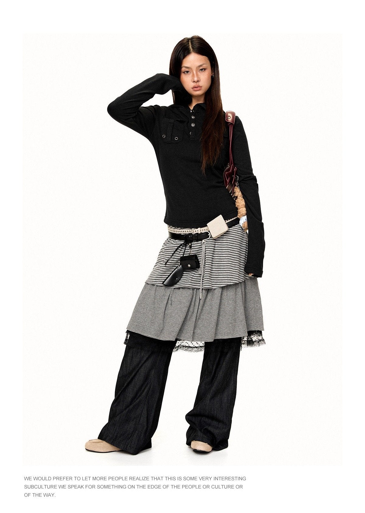 Hooded Button Top (2color)