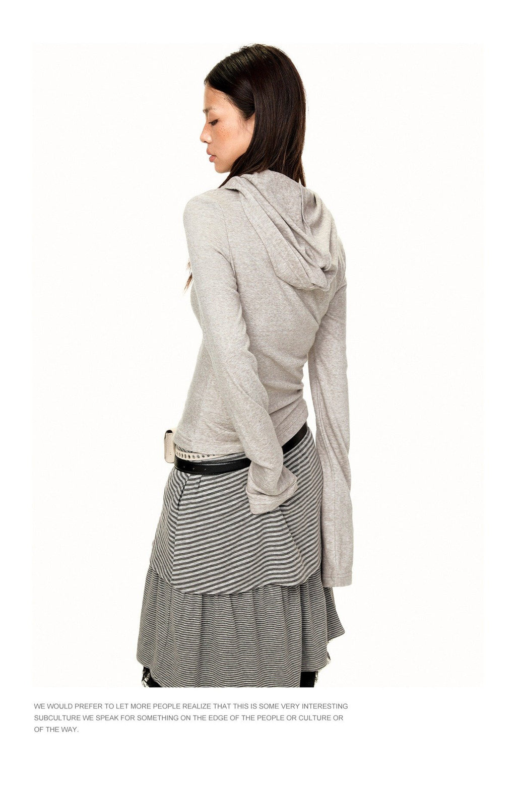 Hooded Button Top (2color)