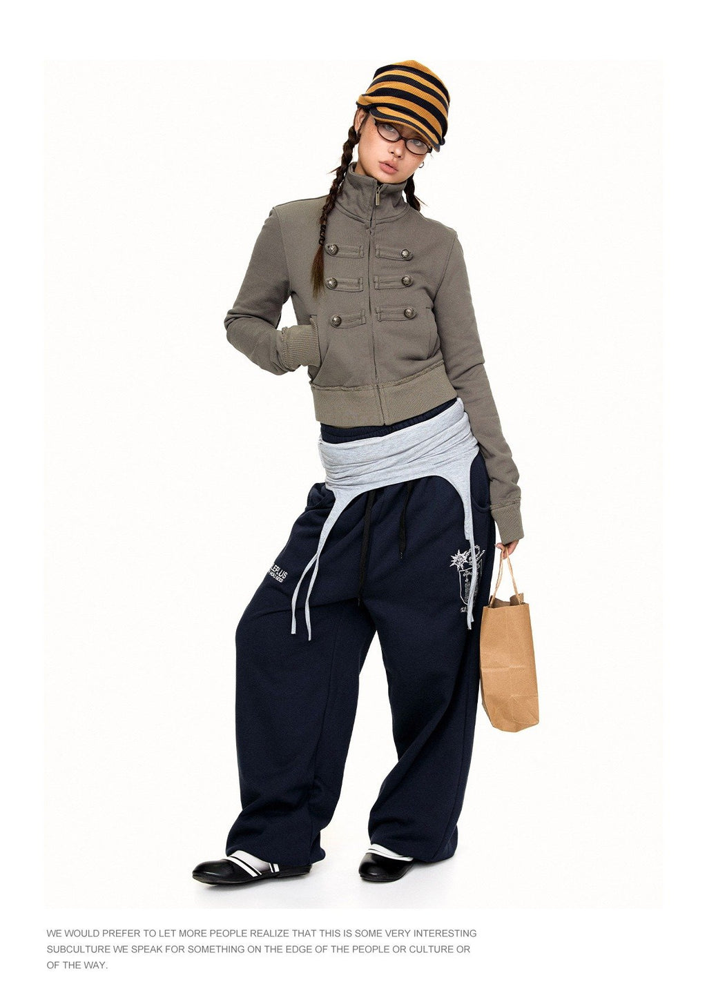 Khaki Napoleon Zip Jacket