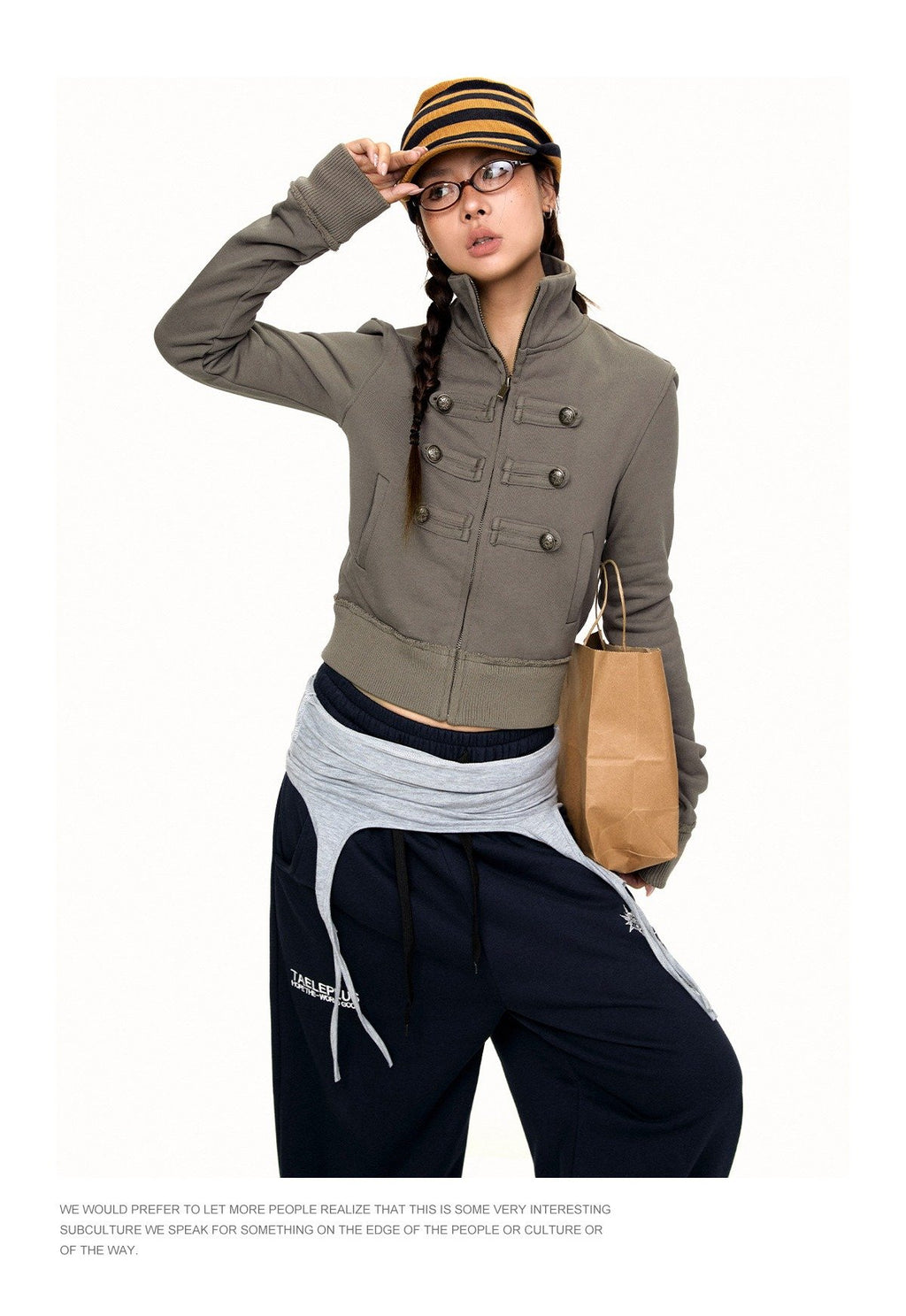 Khaki Napoleon Zip Jacket