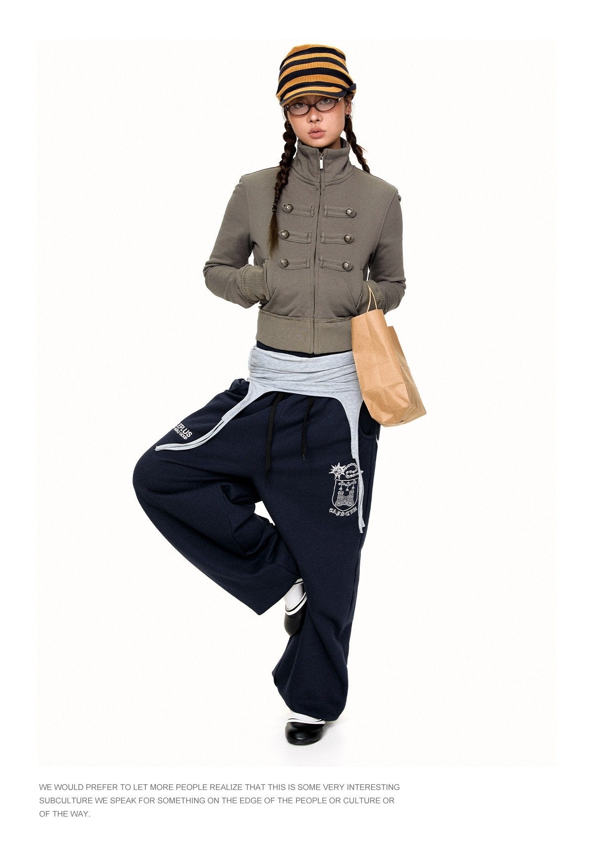 Khaki Napoleon Zip Jacket