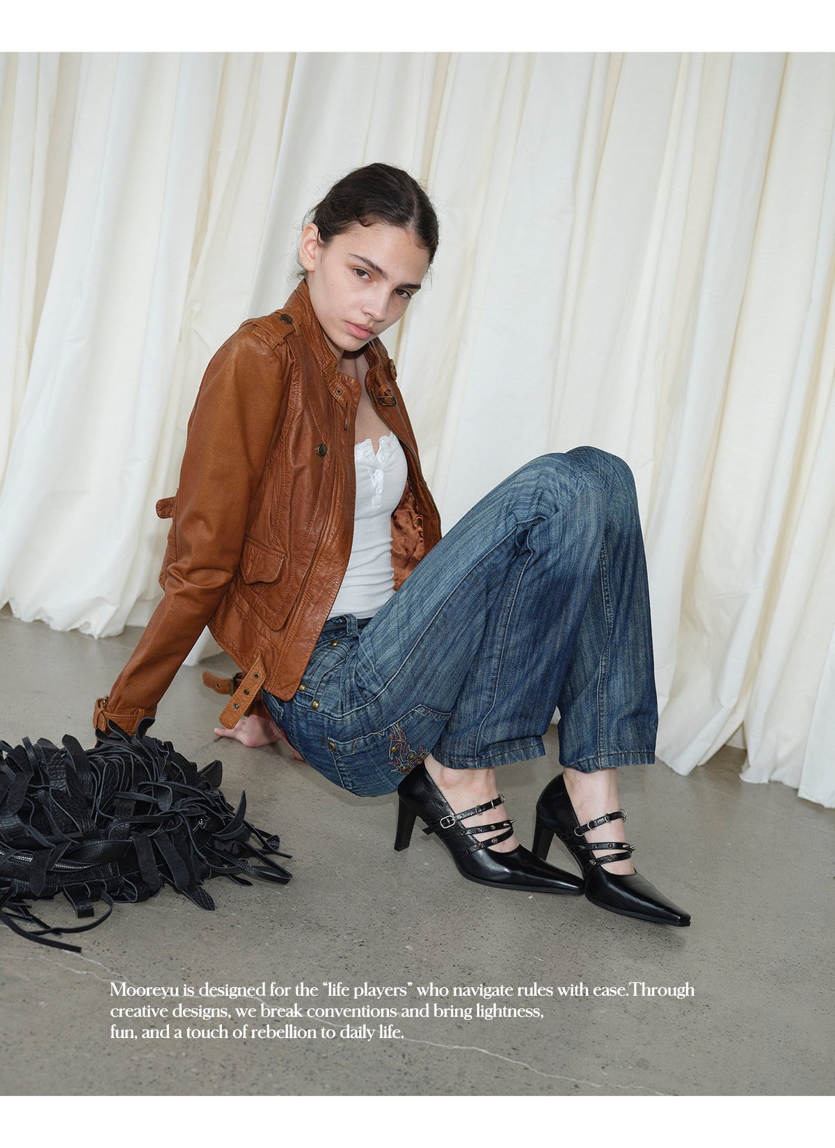 Pyramid Stud Square Heel Pumps