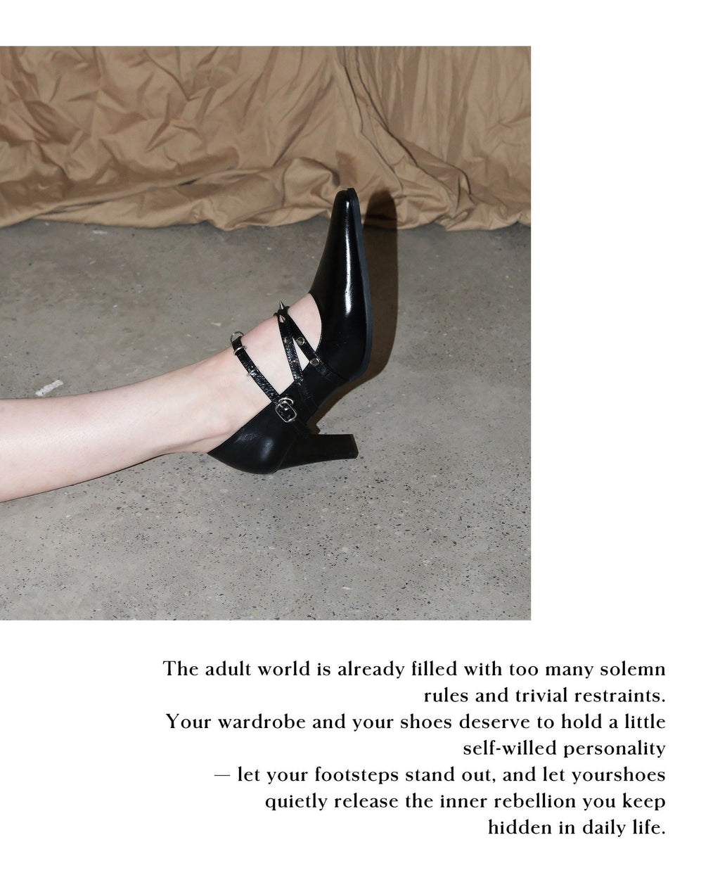 Pyramid Stud Square Heel Pumps