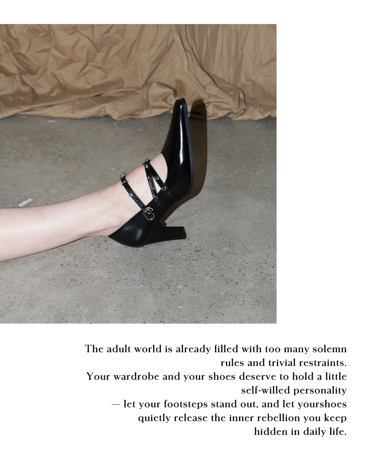 Pyramid Stud Square Heel Pumps