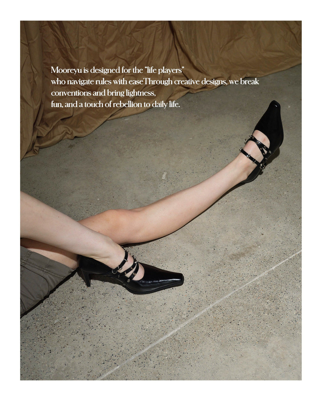 Pyramid Stud Square Heel Pumps