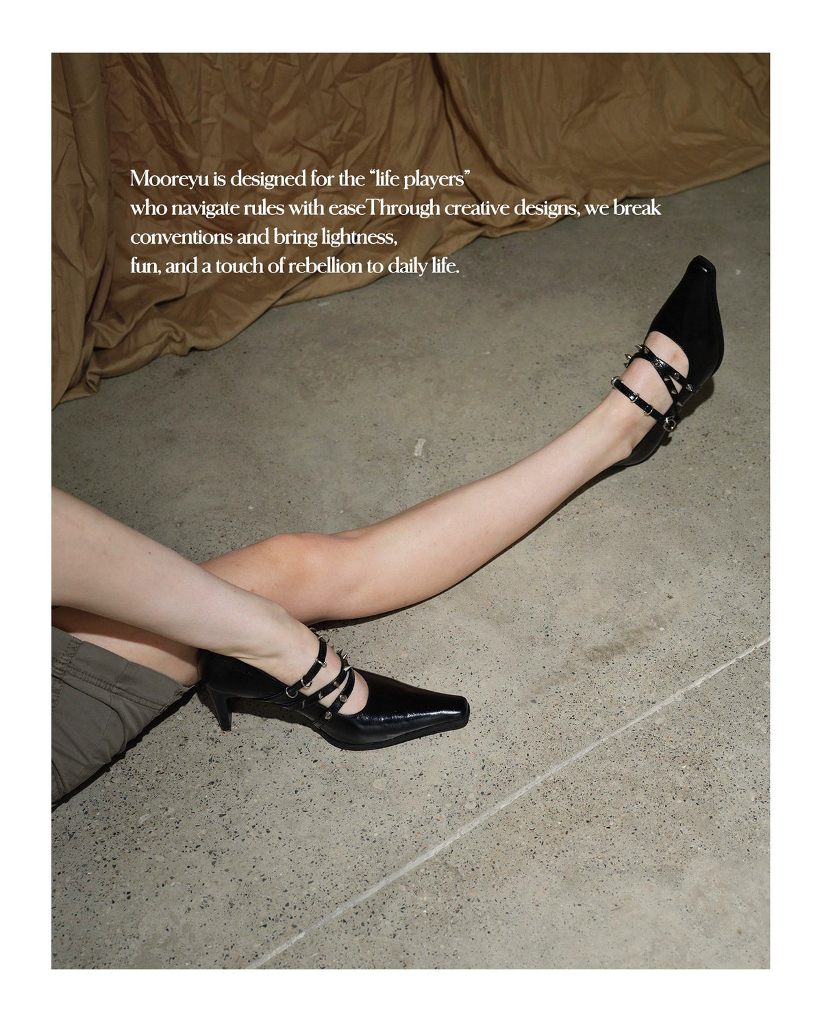 Pyramid Stud Square Heel Pumps