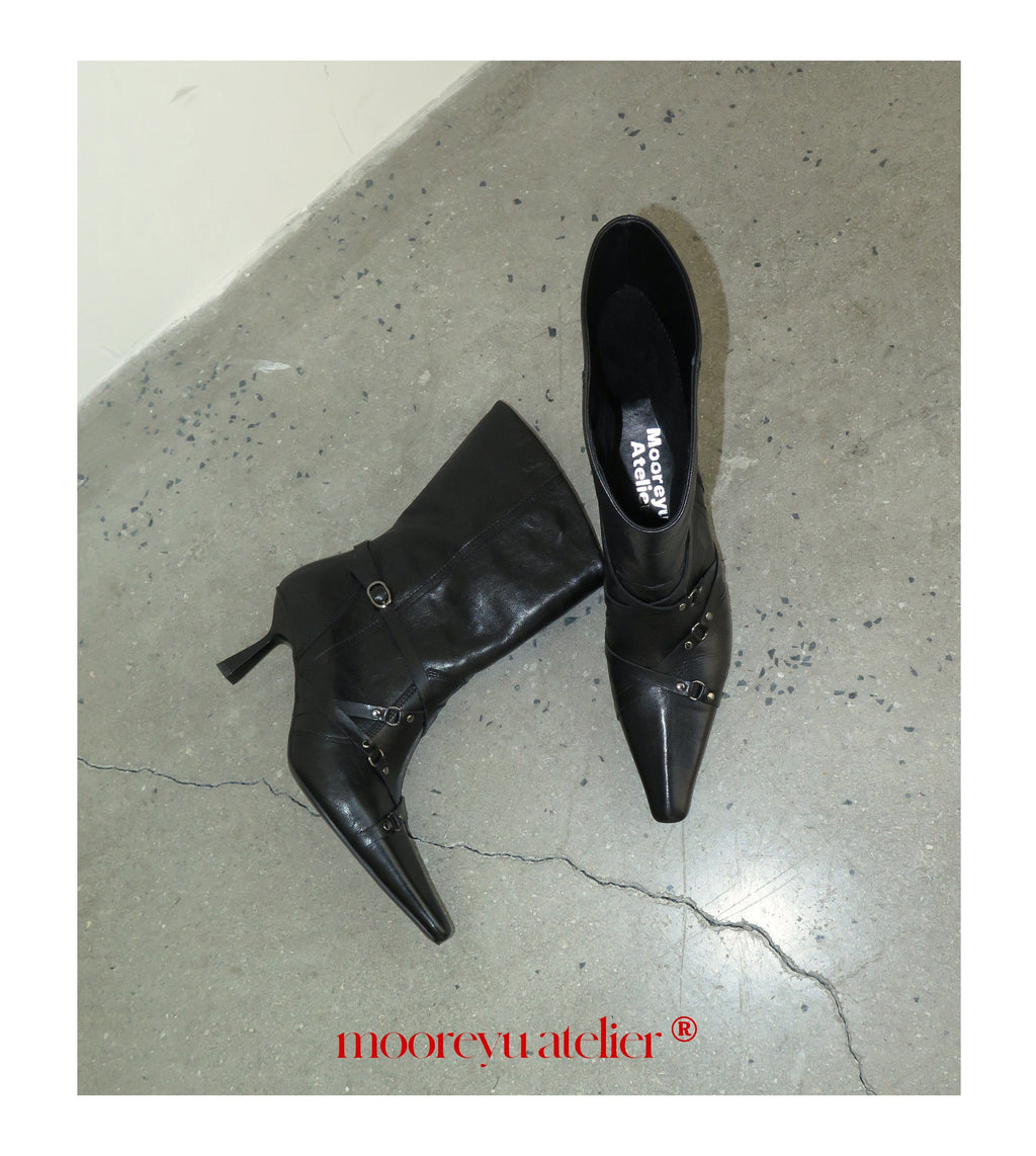 Rebel Crisscross Strap Boots