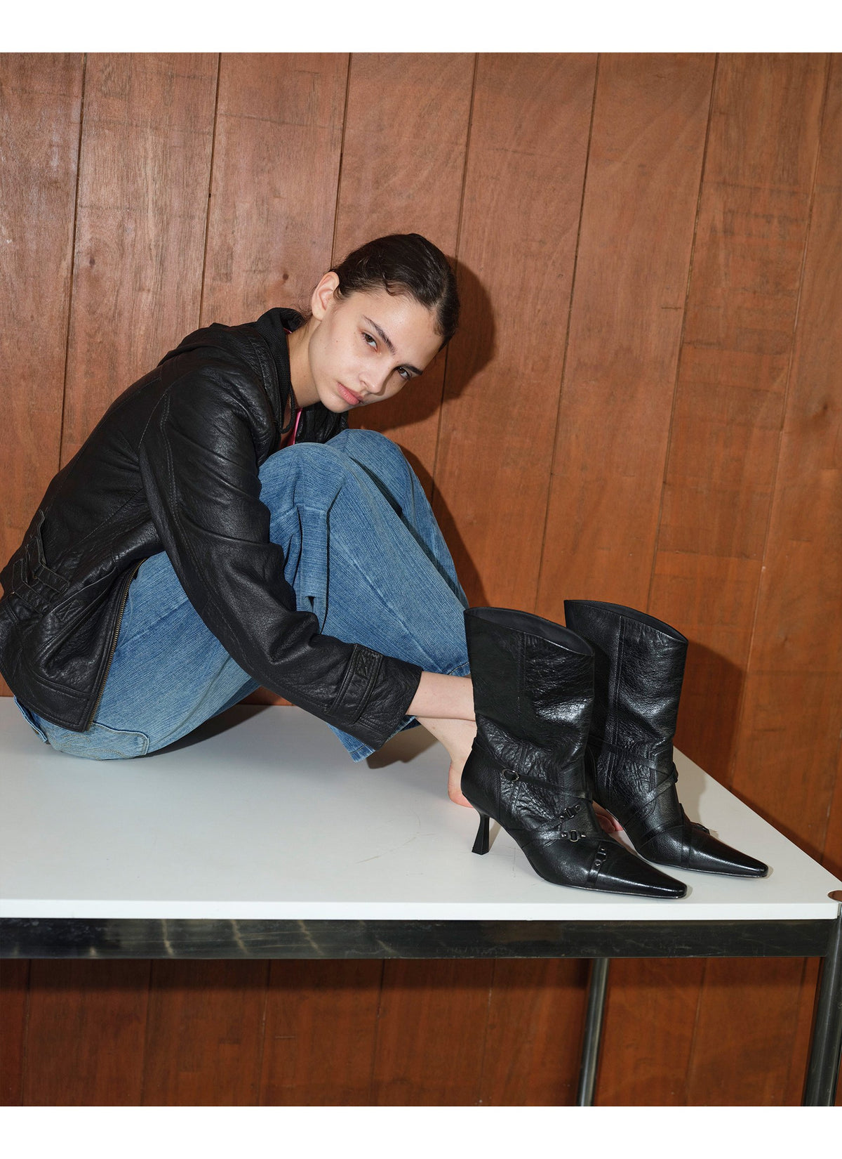 Rebel Crisscross Strap Boots