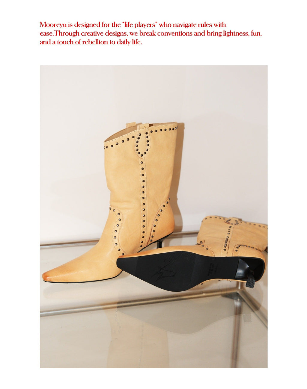Wild Edge Rivet Boots (2color)