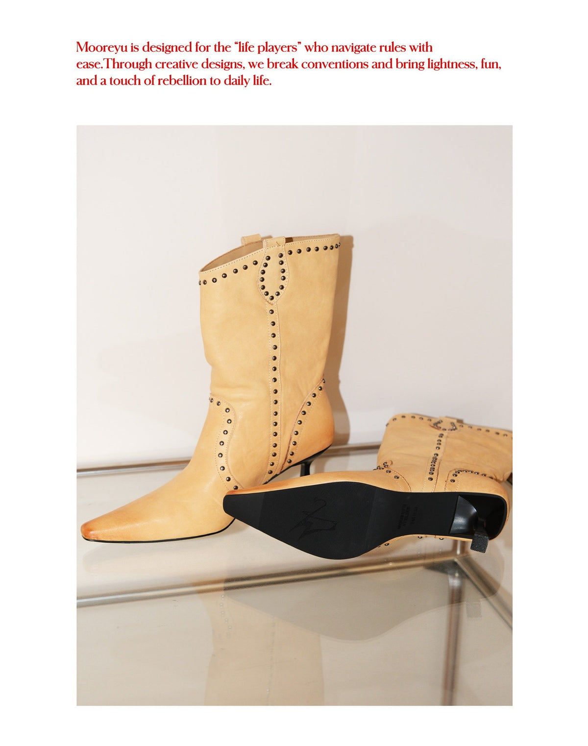 Wild Edge Rivet Boots (2color)